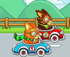 Car race with kittens game telling time